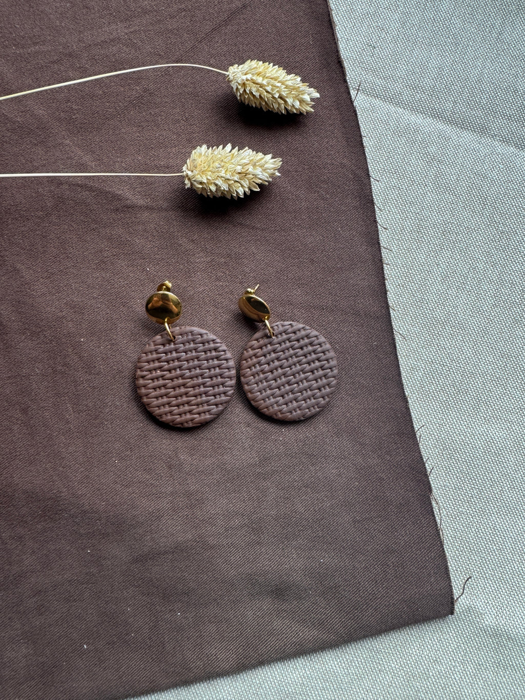 Rotan chocolade bruine oorbel