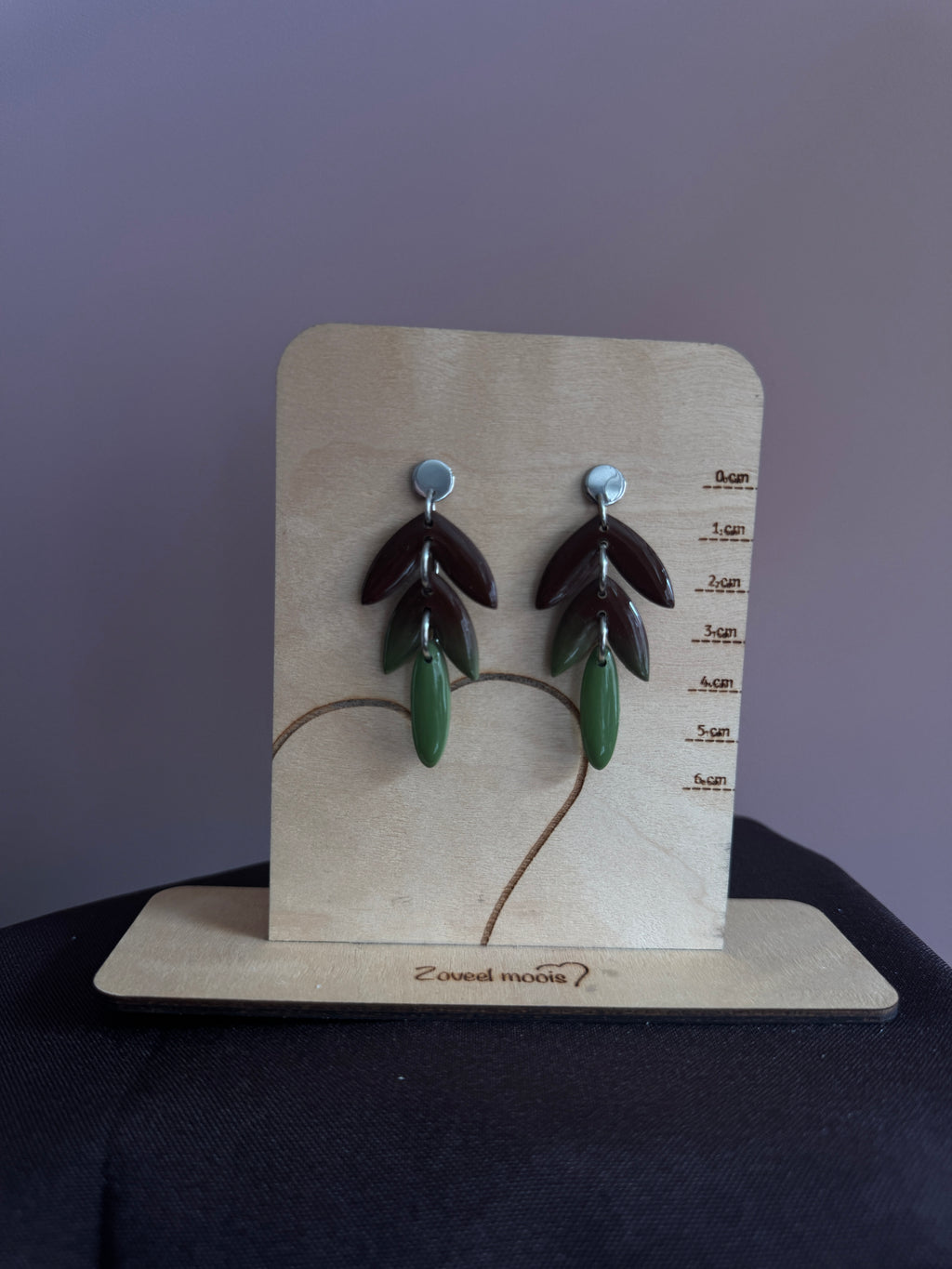 Rock chocolade bruin met groen