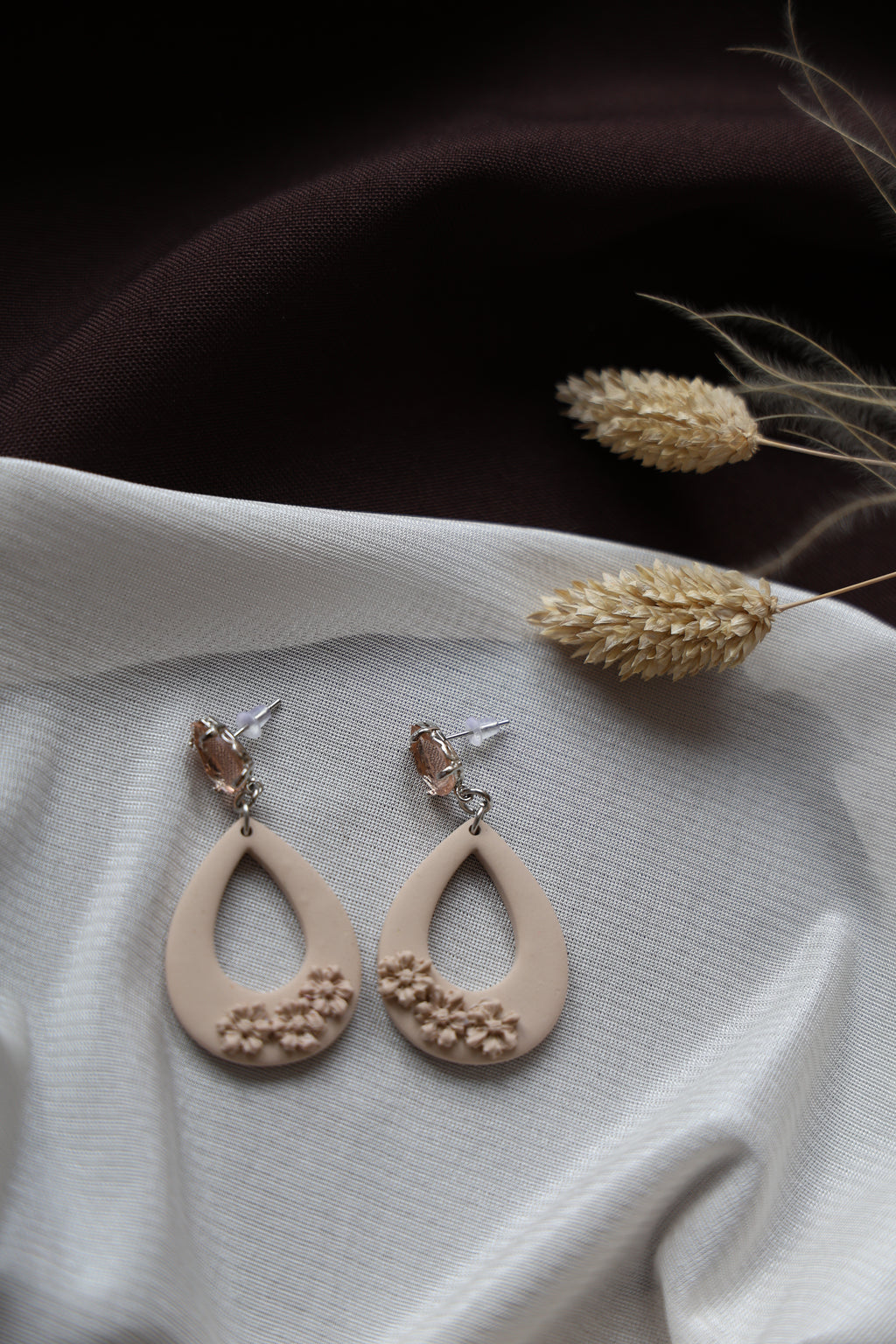 Fleur beige met bloemen