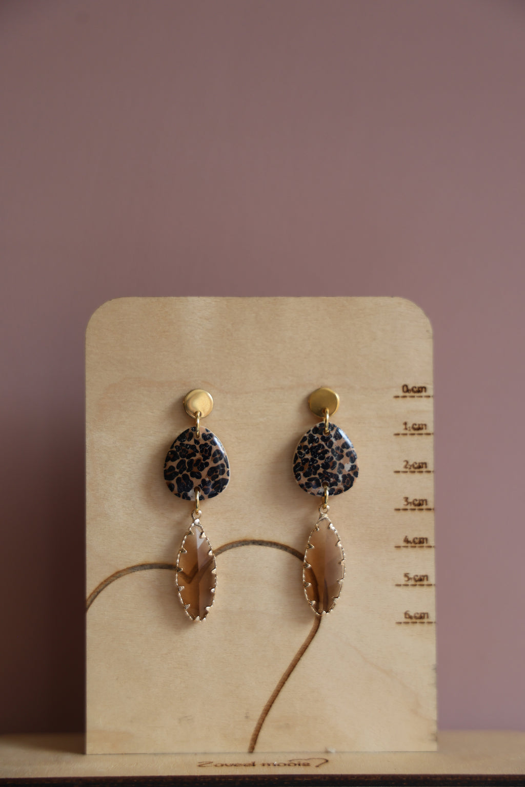 Luxe panter oorbel
